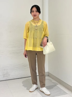 「SHIPS（シップス）のアイテム」を使った、庭田さん（レディース・155cm）の春コーディネート