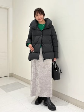 「SHIPS」｜「アイテム（ダウンジャケット/コート）」を使った、庭田さん（レディース・155cm）の秋コーディネート