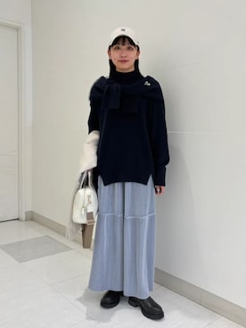 「Beau're（ヴュレ）のアイテム」を使った、庭田さん（レディース・155cm）の冬コーディネート