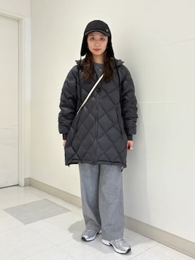 「SHIPS」｜「アイテム（ダウンジャケット/コート）」を使った、庭田さん（レディース・155cm）の冬コーディネート