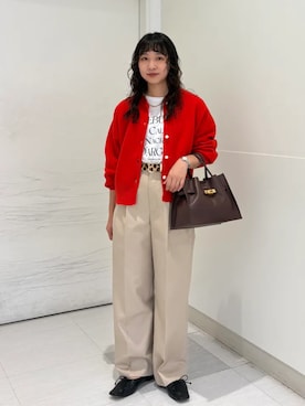 「SOAC（ソーク）のアイテム」を使った、庭田さん（レディース・155cm）の秋コーディネート