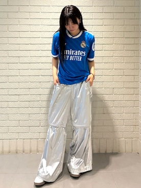 「アイテム（スウェットパンツ）」を使った、Lunaさん（レディース・164cm）の夏コーディネート