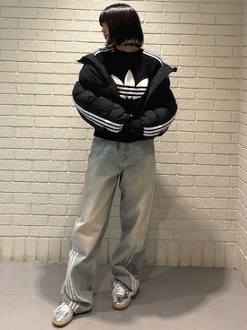 「アイテム（ダウンジャケット/コート）」を使った、Lunaさん（レディース・164cm）の秋コーディネート