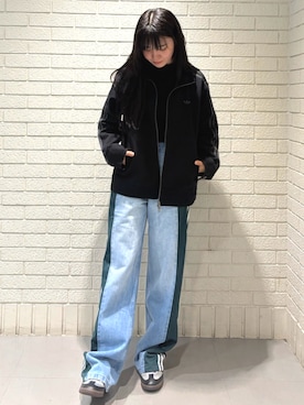 「アイテム（ナイロンジャケット）」を使った、Lunaさん（レディース・164cm）の秋コーディネート