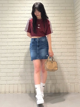 「アイテム（デニムスカート）」を使った、Lunaさん（レディース・164cm）の夏コーディネート