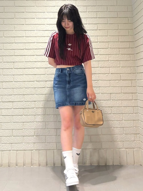 adidas デニムスカート ミニスカート24 adidas デニムスカート DENIM ZIP SKIRT / アディダスオリジナル