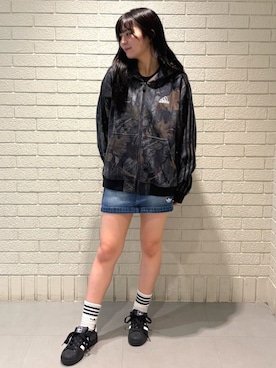 「adidas（アディダス）のカモ フード付き フルジップ / アディダスオリジナルス adidas Originals（パーカー）」を使った、Lunaさん（レディース・164cm）の秋コーディネート