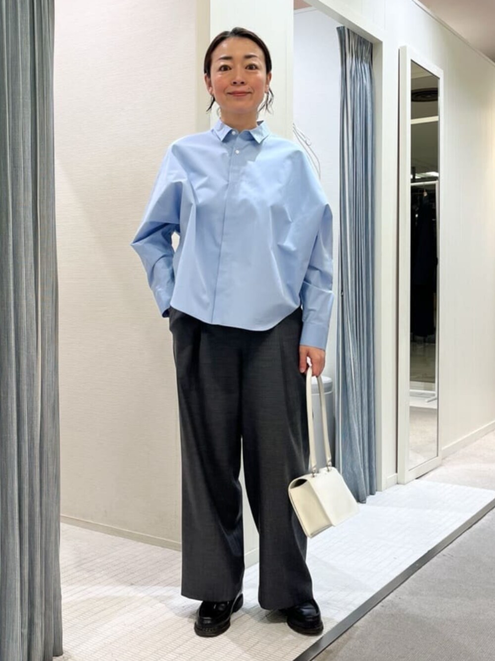 □クラシックポプリン ドルマンスリーブシャツを使った人気