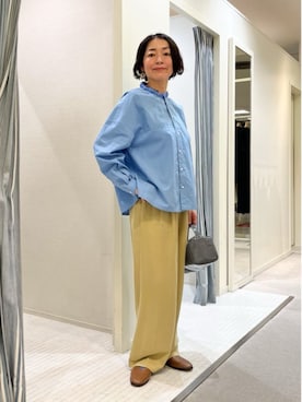 「TEMBEA（テンベア）のアイテム」を使った、TOMORROWLANDhoriuchiさん（レディース・157cm）の秋コーディネート