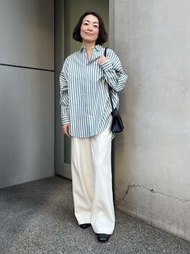 「TOMORROWLAND （トゥモローランド）のアイテム（ショルダーバッグ）」を使った、TOMORROWLANDhoriuchiさん（レディース・157cm）の春コーディネート