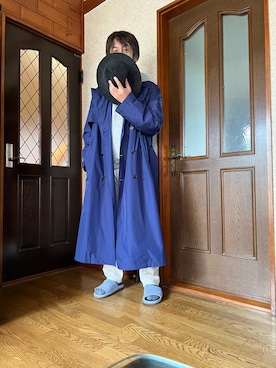 「アイテム（トレンチコート）」を使った、CHOKI✖︎chokiさん（メンズ・174cm）の秋コーディネート