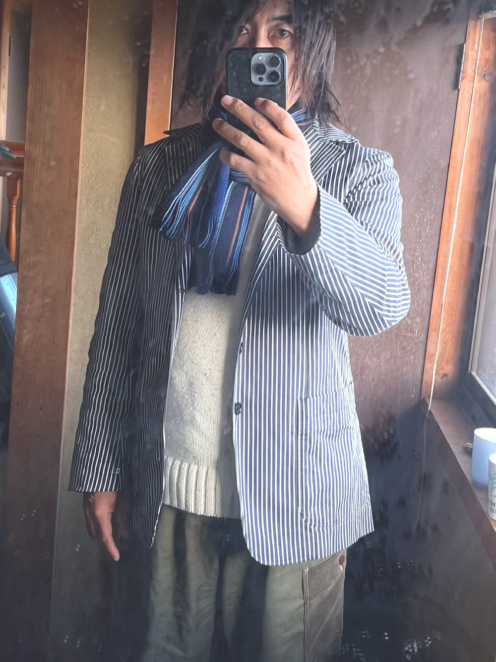 「PaulSmith」｜「GUのアイテム（ニット/セーター、ホワイト系）」を使った、CHOKI✖︎chokiさん（メンズ・174cm）の秋コーディネートの1枚目の写真