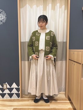 「重ね着ベストシーズン」｜「アイテム（チュニック）」を使った、たむらちはるさん（レディース・160cm）の秋コーディネート