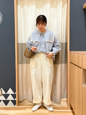 「Samansa Mos2（サマンサ モスモス）のアイテム（シューズ）」を使った、たむらちはるさん（レディース・160cm）の春コーディネート