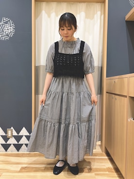 「Samansa Mos2（サマンサ モスモス）のアイテム（その他）」を使った、たむらちはるさん（レディース・160cm）の春コーディネート