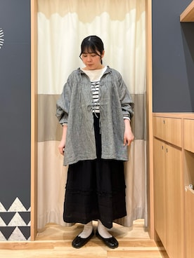 「春服みてみて」｜「アイテム（チュニック）」を使った、たむらちはるさん（レディース・160cm）の春コーディネート