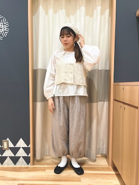 「Samansa Mos2（サマンサ モスモス）のアイテム（パンツ）」を使った、たむらちはるさん（レディース・160cm）の秋コーディネート