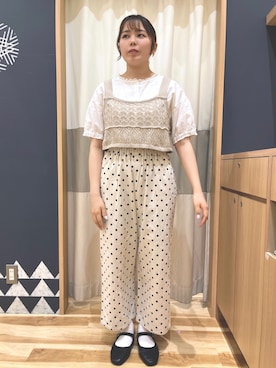 「Samansa Mos2（サマンサ モスモス）のアイテム（その他）」を使った、たむらちはるさん（レディース・160cm）の夏コーディネート