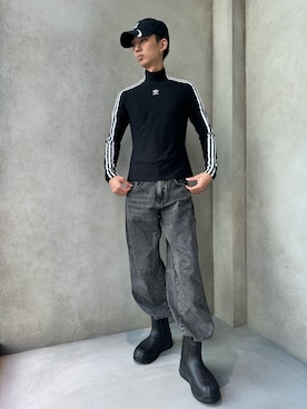 「adidas（アディダス）のアイテム（ブーツ）」を使った、hideharuさん（メンズ・178cm）の秋コーディネート