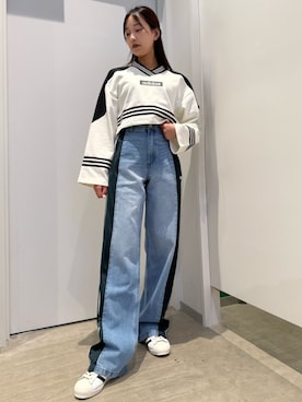 「アイテム（スウェット）」を使った、MAさん（レディース・162cm）の秋コーディネート