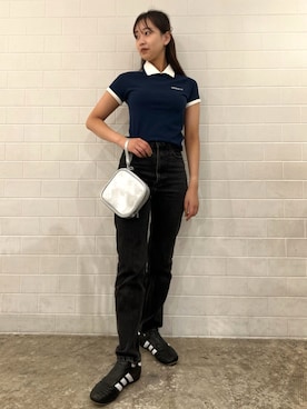 「adidas（アディダス）のアイテム（ポロシャツ）」を使った、MAさん（レディース・162cm）の夏コーディネート
