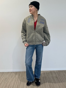「キルトジャケット」｜「アイテム（帽子）」を使った、NHさん（レディース・168cm）の秋コーディネート