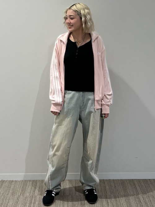 Adilenium シーズン 3 バナナフィット ウォッシュドデニムパンツ