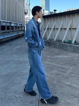 「tk.TAKEO KIKUCHI（ティーケータケオキクチ）のアイテム（デニムジャケット）」を使った、SHOさん（メンズ・178cm）の春コーディネート