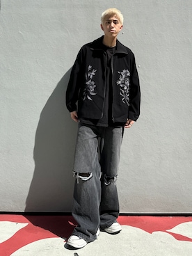 「tk.TAKEO KIKUCHI（ティーケータケオキクチ）のアイテム（リング）」を使った、SHOさん（メンズ・178cm）の秋コーディネート