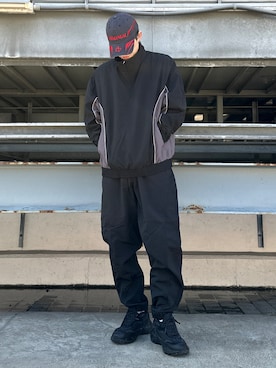 「tk.TAKEO KIKUCHI（ティーケータケオキクチ）のアイテム（ブルゾン）」を使った、SHOさん（メンズ・178cm）の冬コーディネート