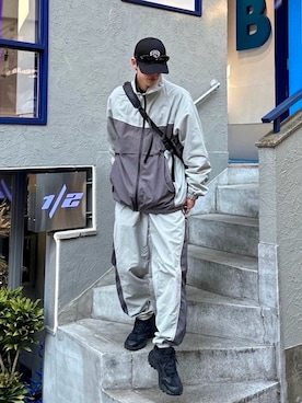 「24ssトレンド」｜「アイテム（ブルゾン）」を使った、SHOさん（メンズ・178cm）の冬コーディネート