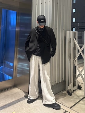 「tk.TAKEO KIKUCHI（ティーケータケオキクチ）のアイテム（テーラードジャケット）」を使った、SHOさん（メンズ・178cm）の春コーディネート