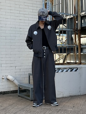 「tk.TAKEO KIKUCHI（ティーケータケオキクチ）のアイテム（ブルゾン）」を使った、SHOさん（メンズ・178cm）の秋コーディネート