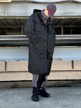 「tk.TAKEO KIKUCHI（ティーケータケオキクチ）のアイテム（その他アウター）」を使った、SHOさん（メンズ・178cm）の冬コーディネート