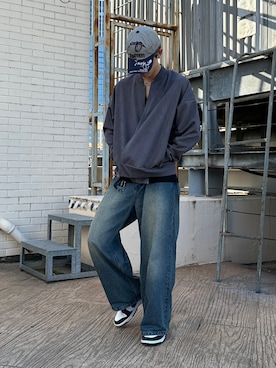 「tk.TAKEO KIKUCHI（ティーケータケオキクチ）のアイテム（ブルゾン）」を使った、SHOさん（メンズ・178cm）の秋コーディネート