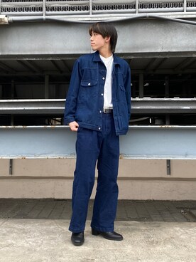 「tk.TAKEO KIKUCHI（ティーケータケオキクチ）のアイテム（デニムジャケット）」を使った、SHOさん（メンズ・178cm）の春コーディネート