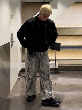 「tk.TAKEO KIKUCHI（ティーケータケオキクチ）のアイテム（ブルゾン）」を使った、SHOさん（メンズ・178cm）の秋コーディネート