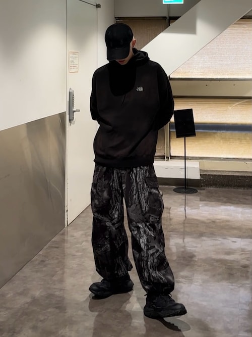 ナイロンワイドカーゴパンツ