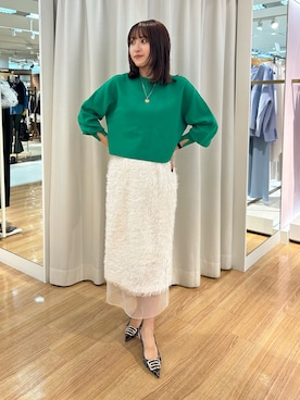 「スカートコーデ」｜yukaさん（レディース・155cm）の冬コーディネート