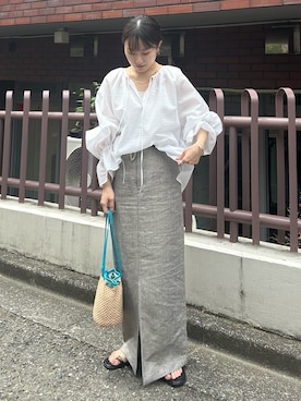「155㎝コーデ」｜「アイテム（スカート）」を使った、yukaさん（レディース・155cm）の夏コーディネート