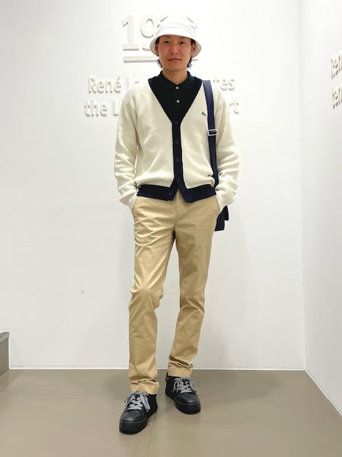 TIME IS ON オフホワイト　チノ　トラウザー　SLIM FIT　サイズ２ TIME IS ON オフホワイト チノ トラウザー SLIM FIT サイズ2