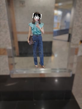 「SPINNS(スピンズ)のアイテム(ベルト)」を使った、ElizaBethさん(レディース・163cm)の夏コーディネート