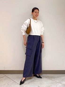 「INNUE（イヌエ）のアイテム」を使った、中井　オデット エ オディール スタッフさん（レディース・159cm）の春コーディネート