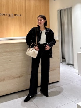 「ADD CULUMN（アドカラム）のアイテム」を使った、中井　オデット エ オディール スタッフさん（レディース・159cm）の春コーディネート