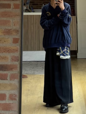 「Ellno Loset（エルノロゼット）のアイテム（バンダナ/スカーフ）」を使った、ゆ。さん（メンズ・166cm）の秋コーディネート