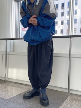 「HARUTA」｜「アイテム（ナイロンジャケット）」を使った、ゆ。さん（メンズ・166cm）の秋コーディネート