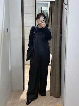 「CAPRICIEUX LE'MAGE（カプリシューレマージュ）のアイテム（オールインワン・サロペット）」を使った、aya_lemageさん（レディース・158cm）の冬コーディネート