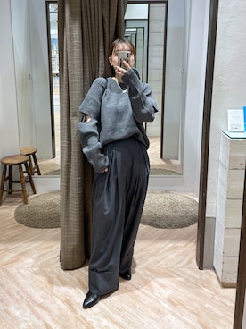 「CAPRICIEUX LE'MAGE（カプリシューレマージュ）のストレッチショートブーツ（ブーツ）」を使った、aya_lemageさん（レディース・158cm）の秋コーディネート