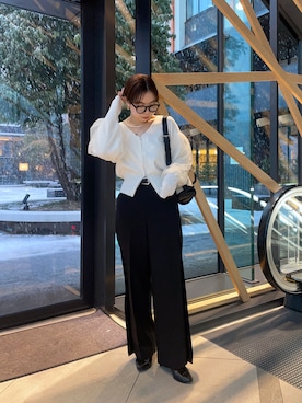 「CAPRICIEUX LE'MAGE（カプリシューレマージュ）のストレッチショートブーツ（ブーツ）」を使った、aya_lemageさん（レディース・158cm）の冬コーディネート