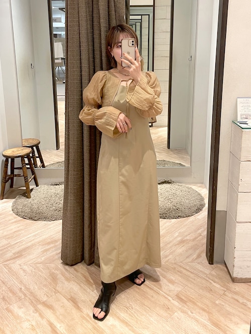 【美品】　カプリシューレマージュ　ボレロsetアシメワンピース　ベージュ カプリシューレマージュ】ボレロSETアシメワンピース